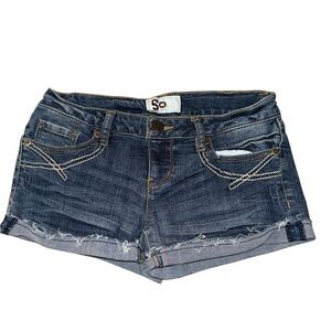 SO Women's Dark Blue Jean Shorts